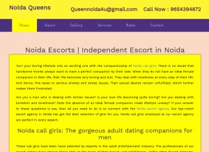 How noidaqueens.com looks like on a tablet such as an iPad.