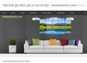 How noithatamia.com looks like on a tablet such as an iPad.