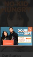 How nokidhungry.org looks like on a mobile device such as an iPhone.