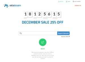 How noktadomains.com looks like on a tablet such as an iPad.