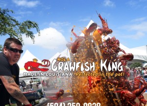 How nolacrawfishking.com looks like on a tablet such as an iPad.