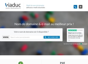How nom-domaine.fr looks like on a tablet such as an iPad.