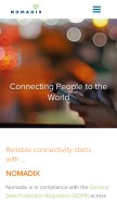 How nomadix.com looks like on a mobile device such as an iPhone.