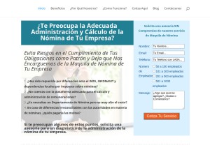 How nominapro.mx looks like on a tablet such as an iPad.