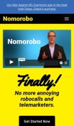 How nomorobo.com looks like on a mobile device such as an iPhone.
