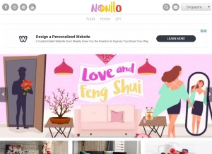 How nonilo.com looks like on a tablet such as an iPad.