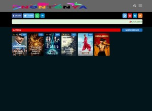 How nontonya.com looks like on a tablet such as an iPad.