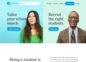 How noodle.com looks like on a tablet such as an iPad.