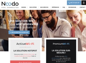 How noodo-wifi.com looks like on a tablet such as an iPad.