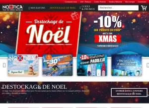 How nootica.fr looks like on a tablet such as an iPad.