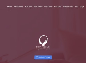 How norapsikoloji.com looks like on a tablet such as an iPad.