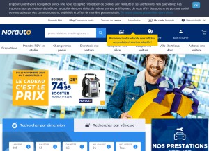 How norauto.fr looks like on a tablet such as an iPad.