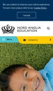 How nordangliaeducation.com looks like on a mobile device such as an iPhone.