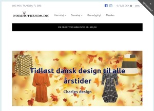 How nordictrends.dk looks like on a tablet such as an iPad.