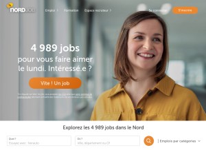 How nordjob.com looks like on a tablet such as an iPad.