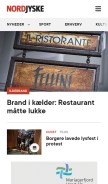 How nordjyske.dk looks like on a mobile device such as an iPhone.