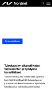 How nordnet.fi looks like on a mobile device such as an iPhone.