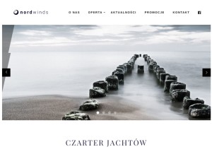 How nordwinds.pl looks like on a tablet such as an iPad.