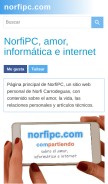 How norfipc.com looks like on a mobile device such as an iPhone.