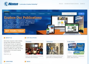 How noria.com looks like on a tablet such as an iPad.