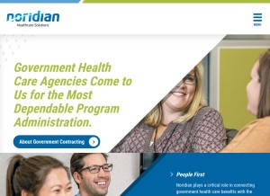 How noridian.com looks like on a tablet such as an iPad.