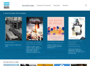 How normandieimages.fr looks like on a tablet such as an iPad.