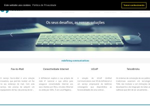 How nortenet.pt looks like on a tablet such as an iPad.