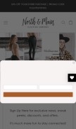 How northandmainclothingco.com looks like on a mobile device such as an iPhone.