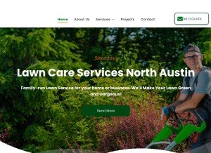 How northaustinlawnservices.com looks like on a tablet such as an iPad.