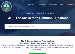 How northdakotalicenseplate.com looks like on a tablet such as an iPad.
