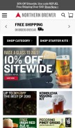 How northernbrewer.com looks like on a mobile device such as an iPhone.