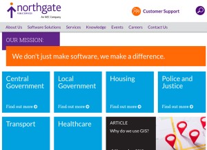 How northgateps.com looks like on a tablet such as an iPad.