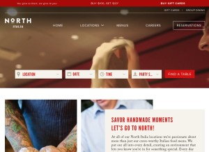 How northitalia.com looks like on a tablet such as an iPad.