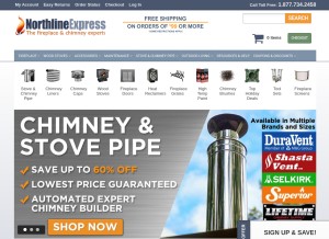 How northlineexpress.com looks like on a tablet such as an iPad.