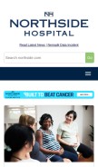 How northside.com looks like on a mobile device such as an iPhone.