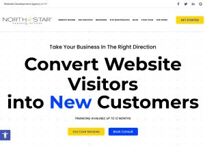How northstardesign.studio looks like on a tablet such as an iPad.
