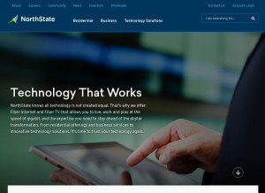 How northstate.net looks like on a tablet such as an iPad.