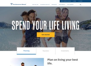 How northwesternmutual.com looks like on a tablet such as an iPad.