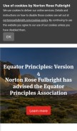 How nortonrosefulbright.com looks like on a mobile device such as an iPhone.