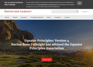 How nortonrosefulbright.com looks like on a tablet such as an iPad.