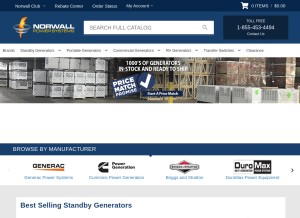 How norwall.com looks like on a tablet such as an iPad.