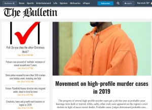 How norwichbulletin.com looks like on a tablet such as an iPad.