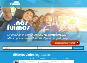 How nosfuimos.cl looks like on a tablet such as an iPad.