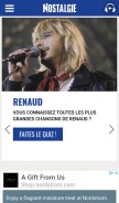 How nostalgie.fr looks like on a mobile device such as an iPhone.