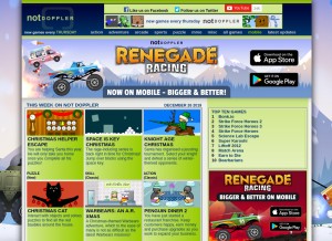 How notdoppler.com looks like on a tablet such as an iPad.