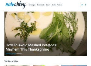 How noteabley.com looks like on a tablet such as an iPad.
