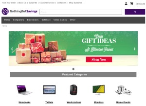 How nothingbutsavings.com looks like on a tablet such as an iPad.