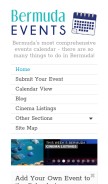 How nothingtodoinbermuda.com looks like on a mobile device such as an iPhone.
