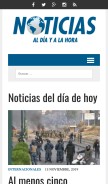 How noticiasaldiayalahora.co looks like on a mobile device such as an iPhone.