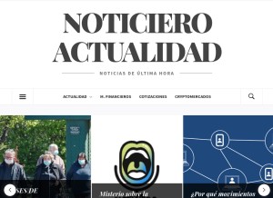 How noticieroactualidad.com looks like on a tablet such as an iPad.